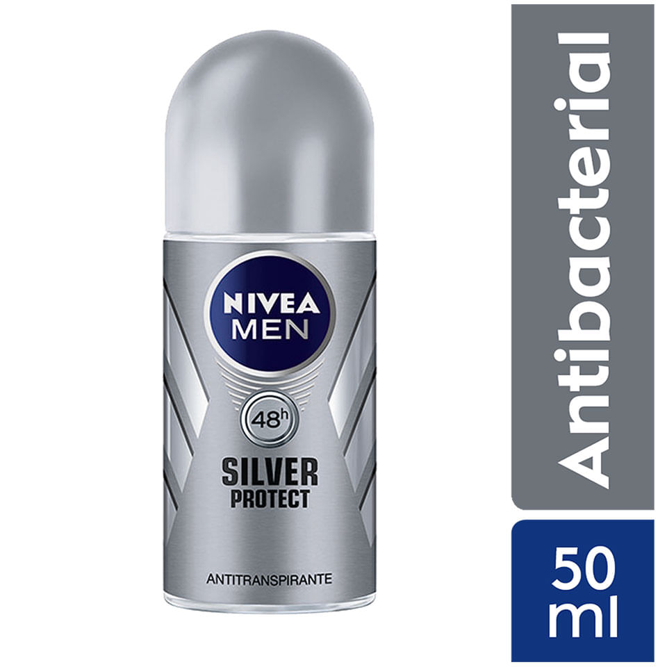Desodorante Antitranspirante Roll-on Silver Protec Nivea For Men - Frasco 50 ML