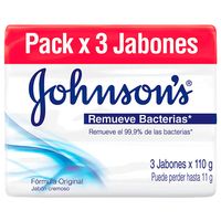 Jabón en Barra Johnson's Original Antibacterial - Pack 3 UN