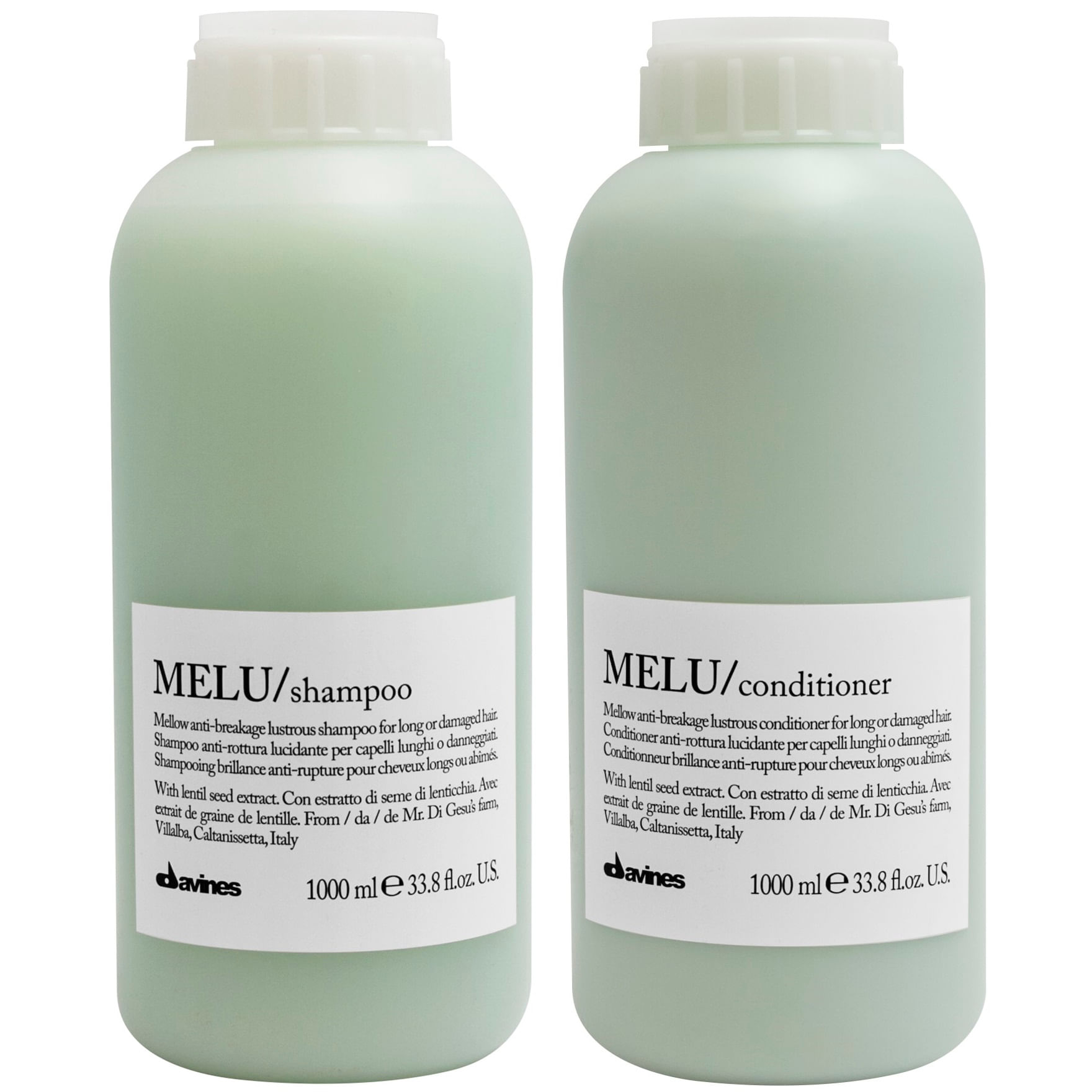 Shampoo Anti-rotura 1000ml + Acondicionador Davines Melu