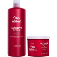 Shampoo Reparador 1000ml + Mascarilla Wella Ultimate Repair