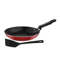 Sarten 24Cm 2Mm Rojo Roch-Loreto C/Espatula  MEGA IMPORT