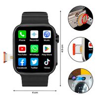 SMARTWATCH S9 ULTRA CON CHIP + 2 CORREAS NEGRO
