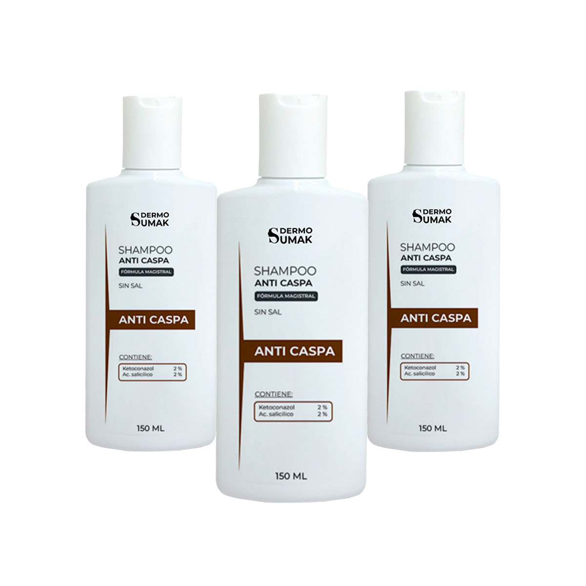 SHAMPOO ANTI CASPA 150ML 3 UNID