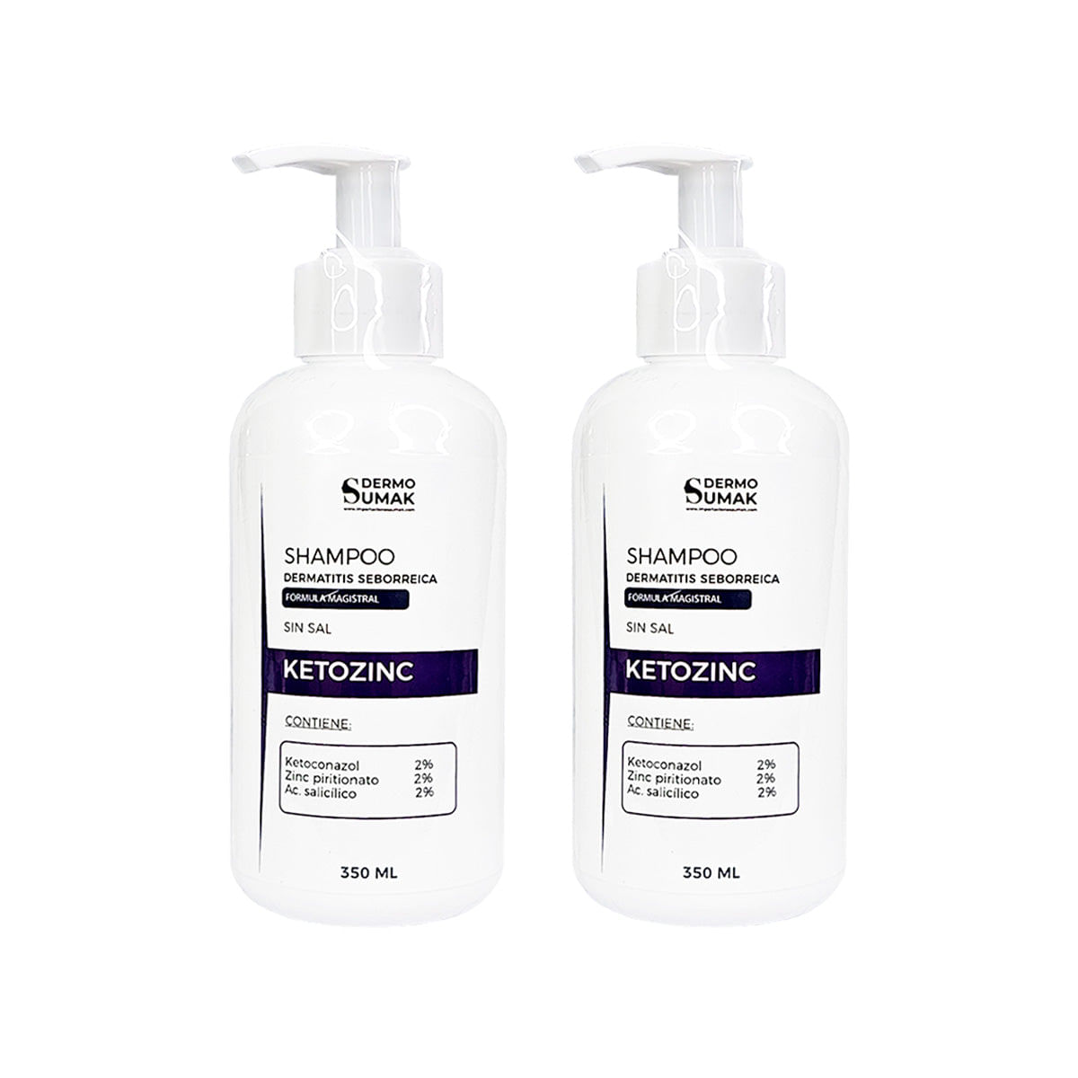 2 SHAMPOO SIN SAL KETOZINC 350ML