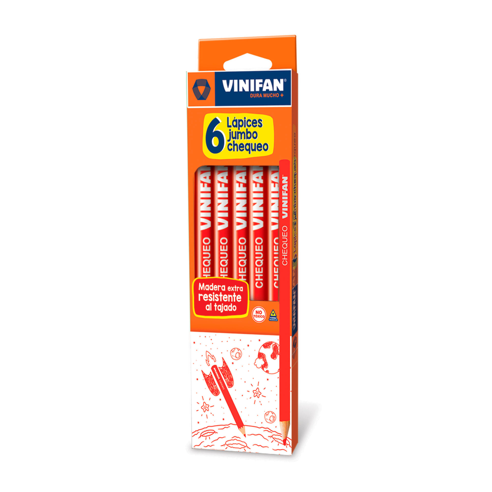 Lápiz Jumbo Chequeo Cajita VINIFAN x6un