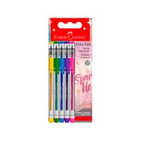 Faber Bolígrafo Color Gel Sparkle Bl FABER CASTELL x5un