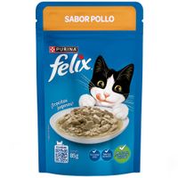 Comida para Gatos FELIX Adultos sabor Pollo Pouch 85g