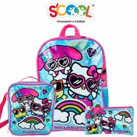 Kit Set Mochila de Oficina 1Bol Pvc Hello K&F SCOOL
