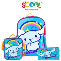 Kit Set Mochila de Oficina 1Bol Tela Pvc Cinn SCOOL