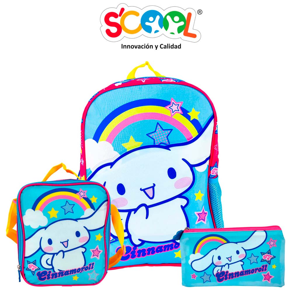Kit Set Mochila de Oficina 1Bol Tela Pvc Cinn SCOOL