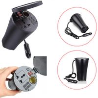 Inversor de Corriente Para Auto portavasos 12v a 220v 2 USB 4.8a 150w