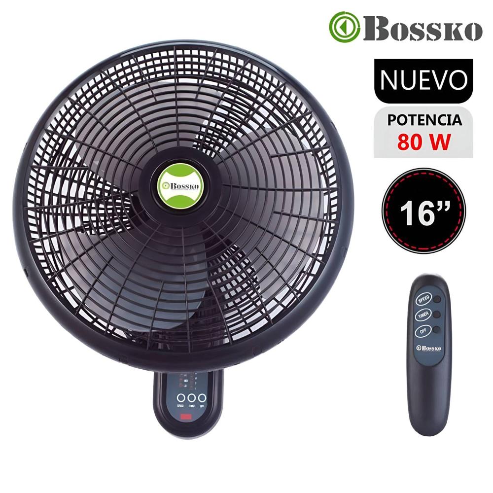 VENTILADOR DE PARED BOSSKO BK-8210PD 80 WATTS CONTROL REMOTO (JYA)
