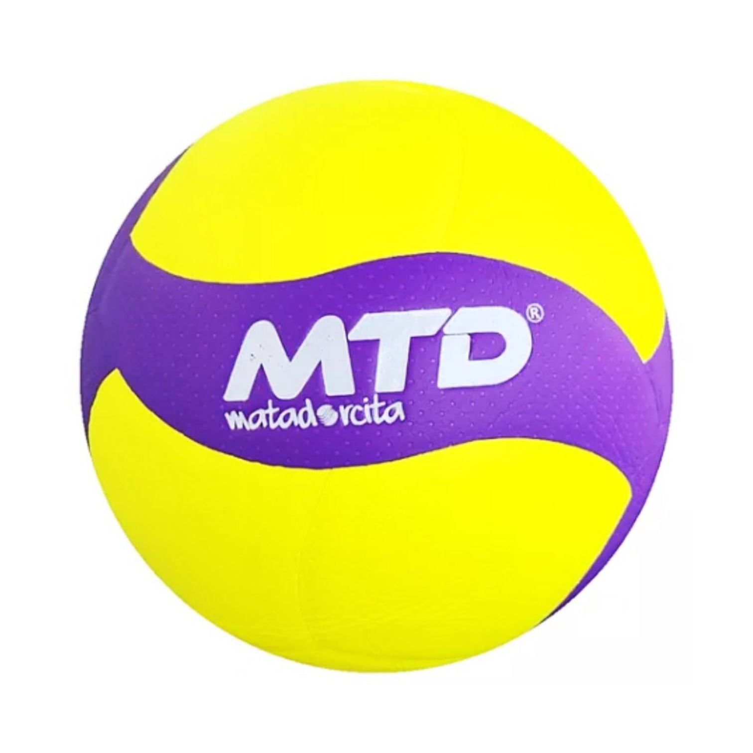 PELOTA PARA VÓLEY TALLA 5 PU MT- 410 MTD AMARILLO NEÓN MORADO
