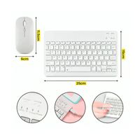 Genérico Kit Teclado y Mouse Bluetooth Morado