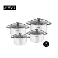 Juego de ollas LUISSANT LU-8270E de Acero 08 Piezas