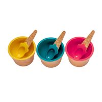 Set de 3 potes para helado con cuchara Top Chef Orange