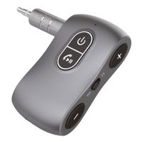 Transmisor y receptor bluetooth Decibel compatible con TV/smartphones/laptops, convierte audio a inalámbrico con conexión Aux 3.5mm, negro