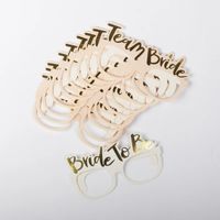 Set x 10 lentes de papel para despedida de soltera novia Bride to be y team bride