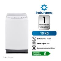 Lavadora INDURAMA Carga Superior 13 Kg LRI-13BLA Blanco