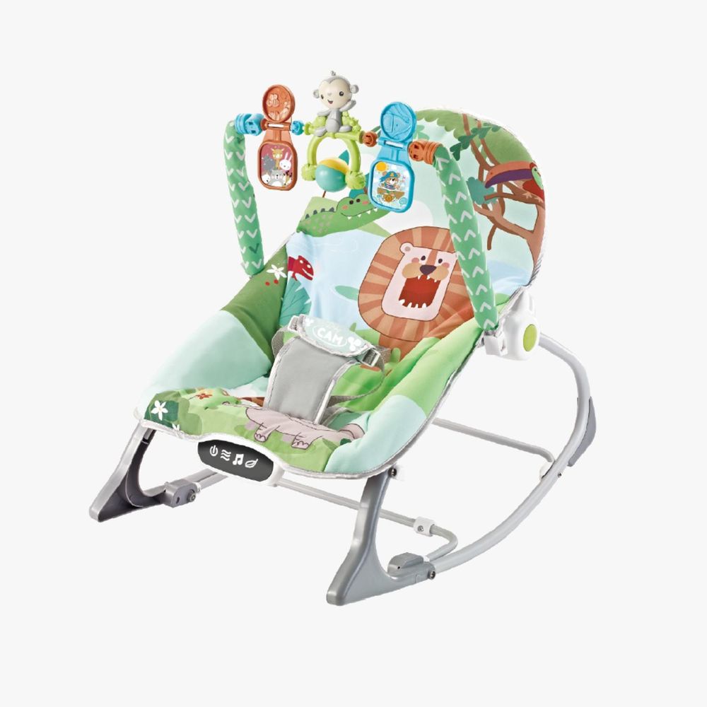 Silla Mecedora Bouncer Baby Cam Táctil 20Kg Verde
