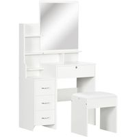 Tocador Moderno de Melamina Blanco 80cm
