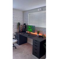 Escritorio de Melamina Gamer Negro 180cm