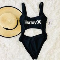 Ropa De Baño MonoKini Hurley Una Pieza Mujer Negro - Talla XL