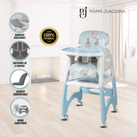 Silla de Comer Escritorio 3 en 1 «CHAIRMAN» Celeste