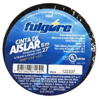 Cinta Aislante Negro 19MM X 8M FU0069 Fulgore