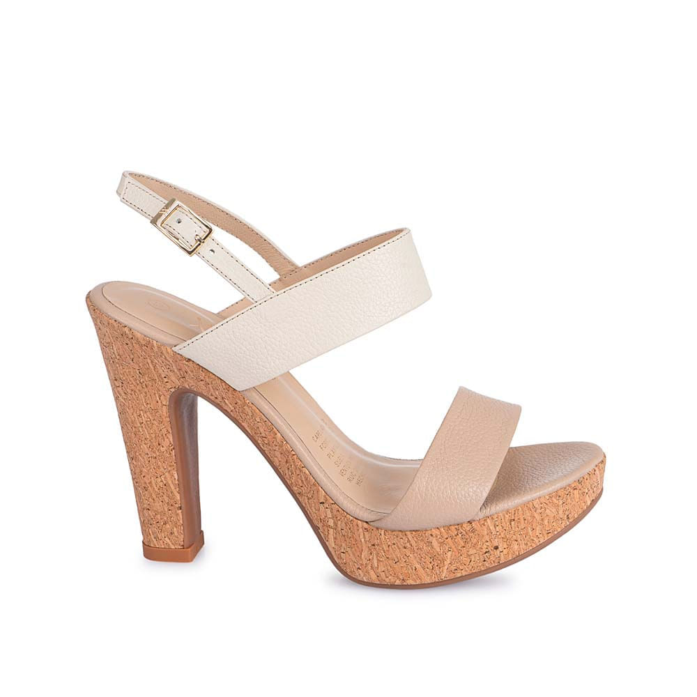 Sandalia Strap Casual TATI-2506 Palo Rosa/Hueso Viale Cuero