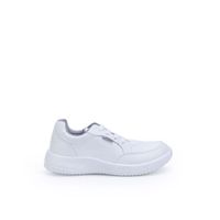 Zapatilla Escolar Casual ALEX-053 K Blanco Rabbit Cuero