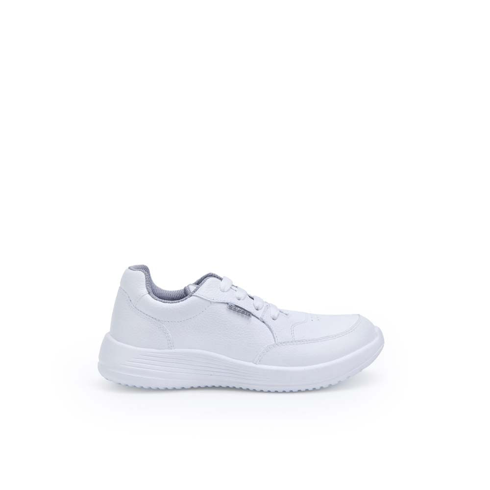 Zapatilla Escolar Casual ALEX-053 K Blanco Rabbit Cuero