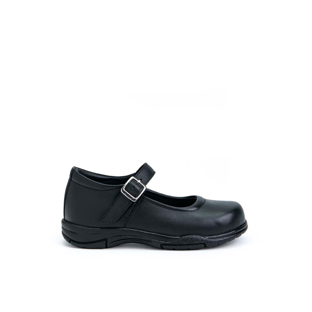Zapato Escolar Reina Casual ANGELA-009 Negro Rabbit Cuero