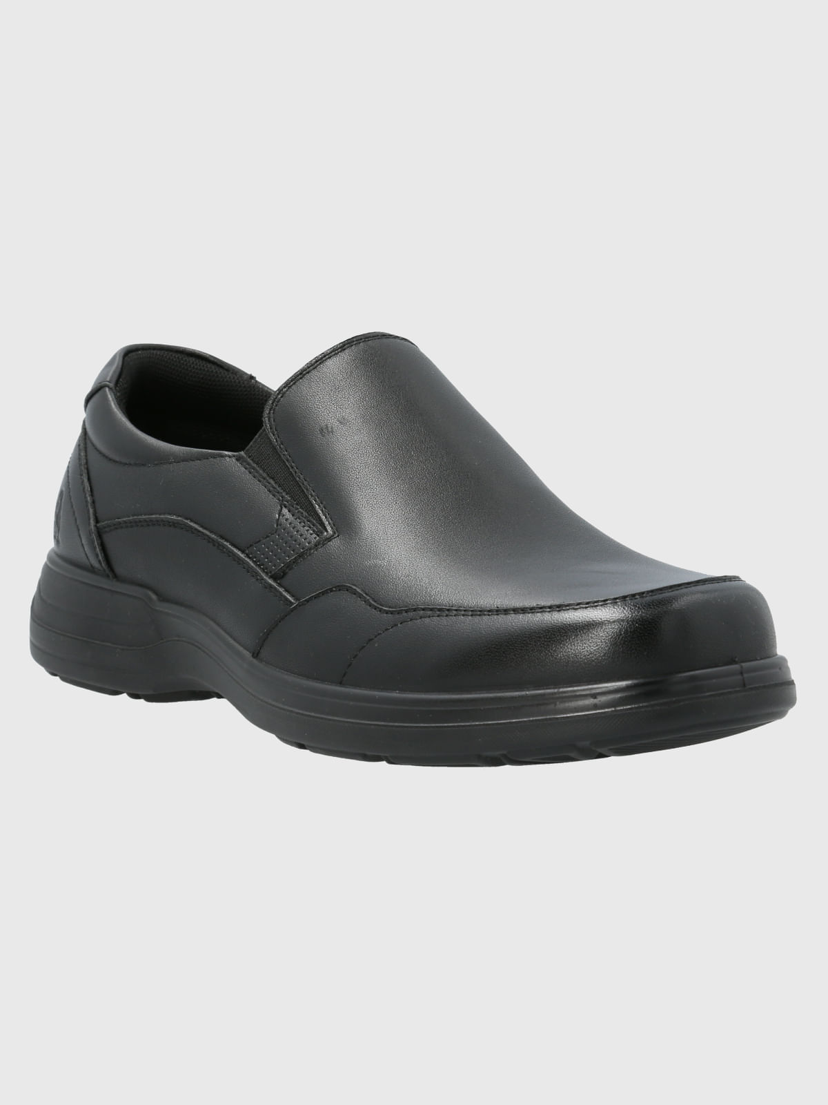 Slip On Para Hombre Cuero Alm Negro Hush Puppies
