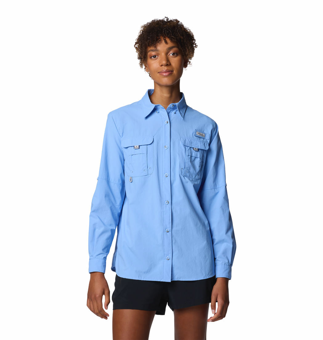 Blusa Para Mujer Manga Larga PFG Bahama™ II Celeste Columbia