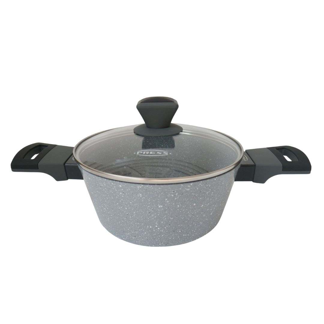 OLLA CON TAPA DE VIDRIO TEMPLADO 20 CM