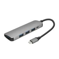Hub Adaptador Tipo C 5 en 1 Multipuertos Puertos USB 3.0 y PD 60W