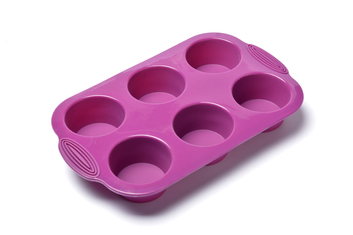 MOLDE DE SILICONA PARA CUPCAKES DE 6 UND 30 X 18 X 3.8CM