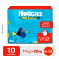 Pañales Huggies Little Swimmers Talla G-XG - Bolsa 10 UN