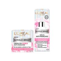 Pack L'ORÉAL Crema Día Anti-manchas Ácido Glicólico FPS30 50ml + Serum Anti-manchas Ácido Glicólico 30ml