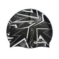 GORRO PARA NATACIÓN DISEÑO ELÉCTRICO ESTÁNDAR PORTO NEGRO