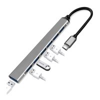 Adaptador Hub Tipo C a USB 3.0  7 Puertos PC, Laptop, Android