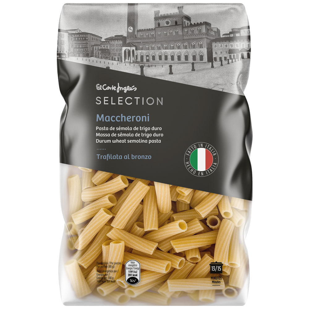 Macarrones EL CORTE INGLÉS SELECTION Maccheroni Bolsa 500g