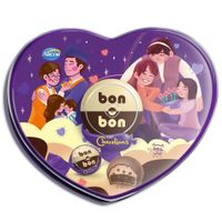 Bombones de Chocolate BON O BON con Chocolinas Pote Corazón 45g