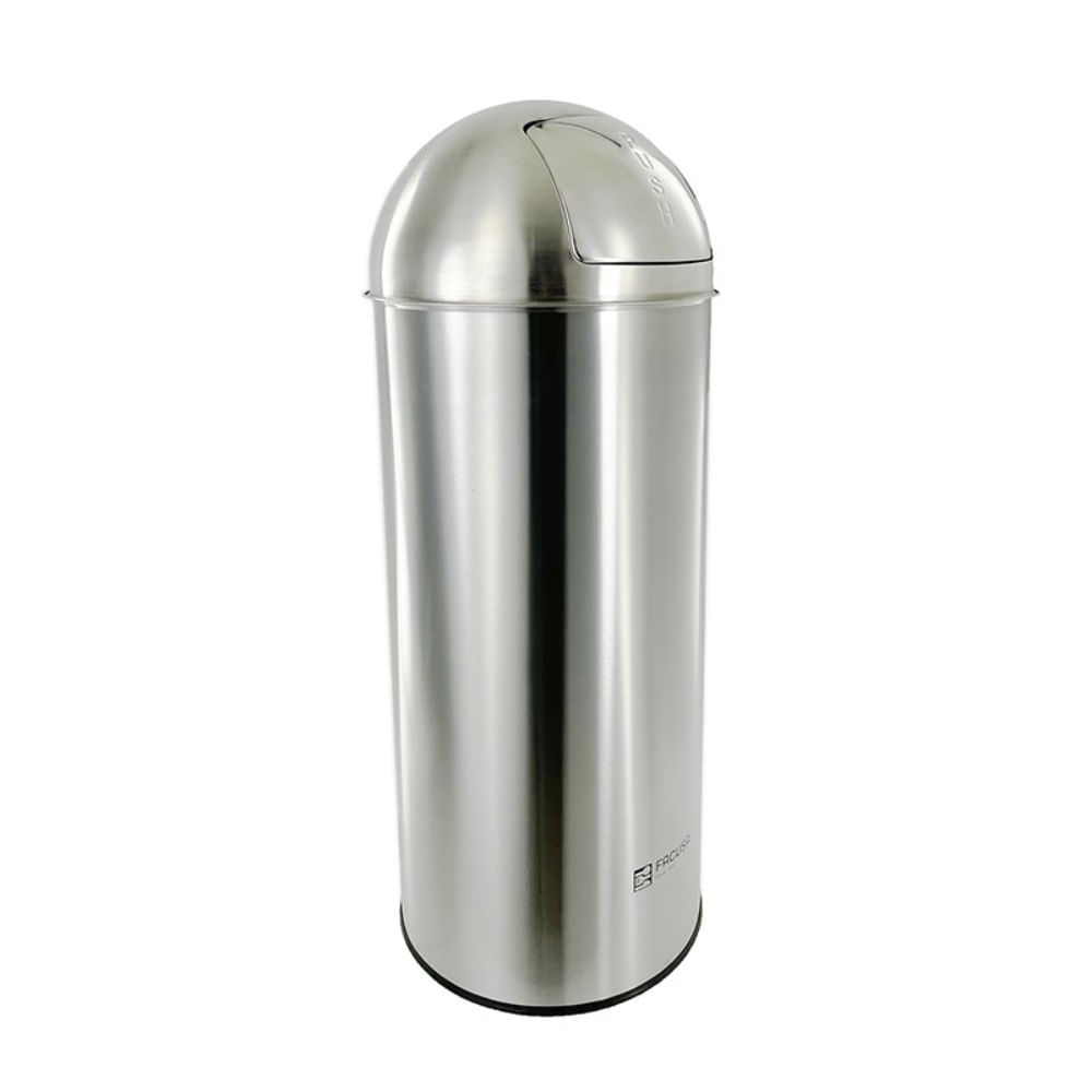 PAPELERA 60LT INOX PUSH (D36.5X89CM)