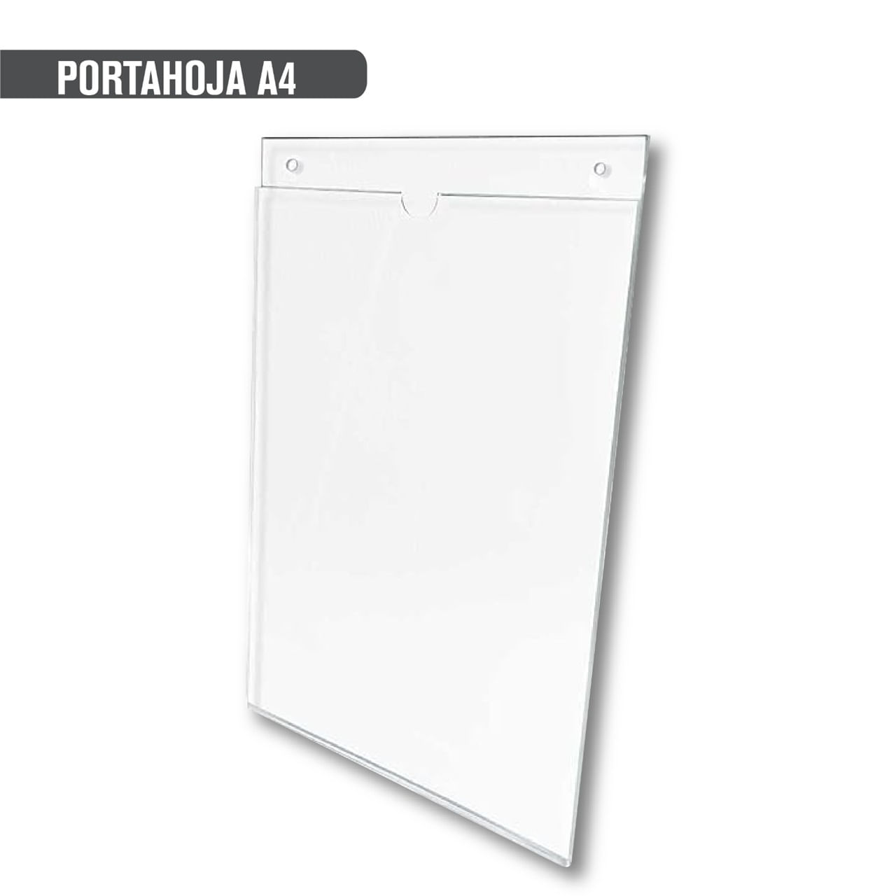 Portahoja de Acrilico A4 para Pared - Vertical