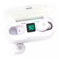 Audífono Touch Inalámbrico Bluetooth con PowerBank F9 Blanco