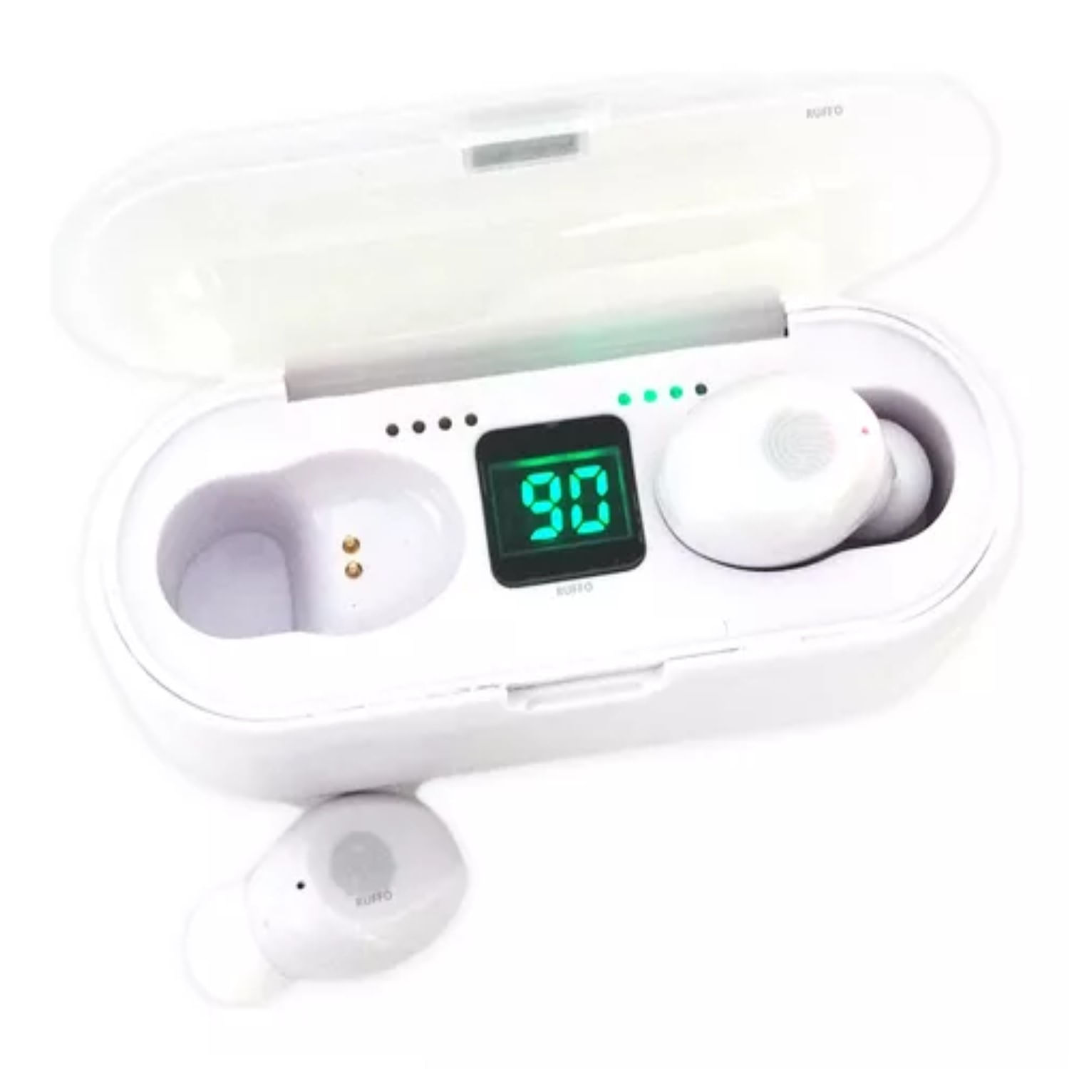 Audífono Touch Inalámbrico Bluetooth con PowerBank F9 Blanco