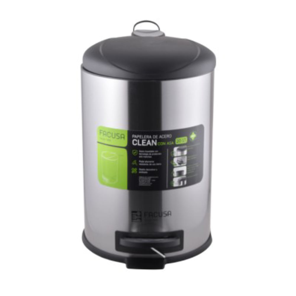 PAPELERA 20LT CLEAN C/ASA - 984152001