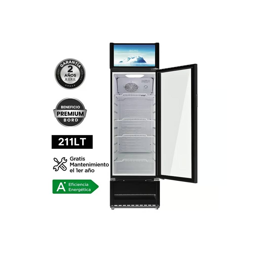 Vitrina Exhibidora Bord Vertical 211LT EX211-M Blanco - MEGA IMPORT